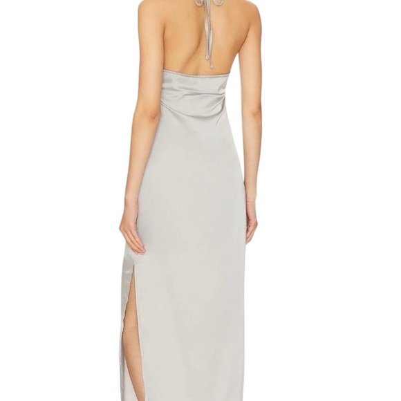 OW Collection SAGA Maxi Dress Halter Grey XL - Picture 2 of 9